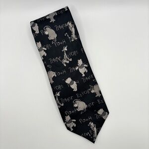 Vintage Winnie The Pooh Black White Honey Pot Tie Tigger Eyore